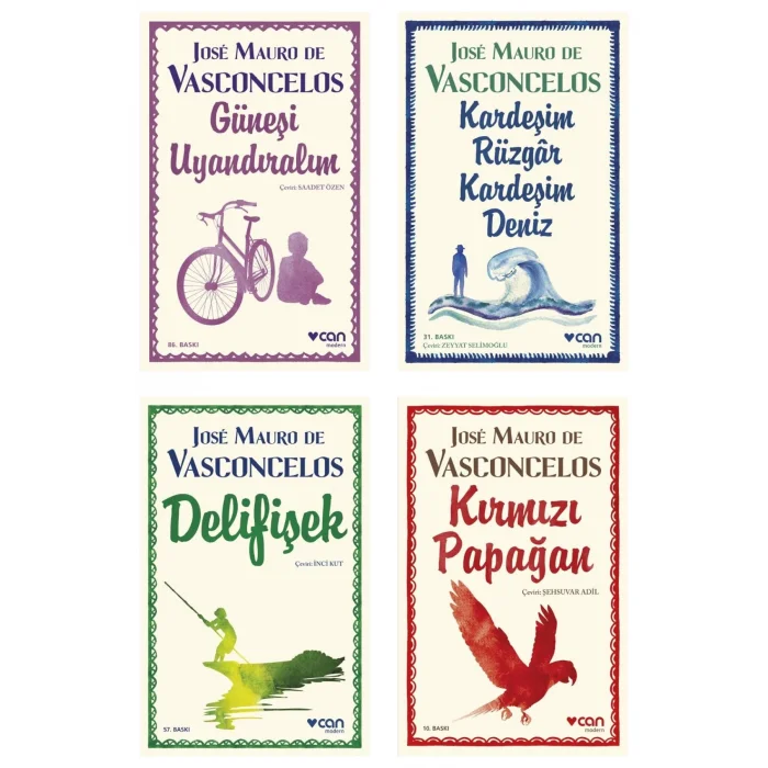 Güneşi Uyandıralım + Kardeşim Rüzgar, Kardeşim Deniz + Delifişek + Kırmızı Papağan- 4 Kitap Set