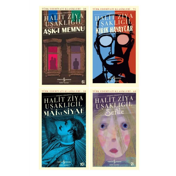 Halit Ziya Uşaklıgil 4 Kitap Set / Aşk-ı Memnu - Kırık Hayatlar - Mai Ve Siyah - Sefile