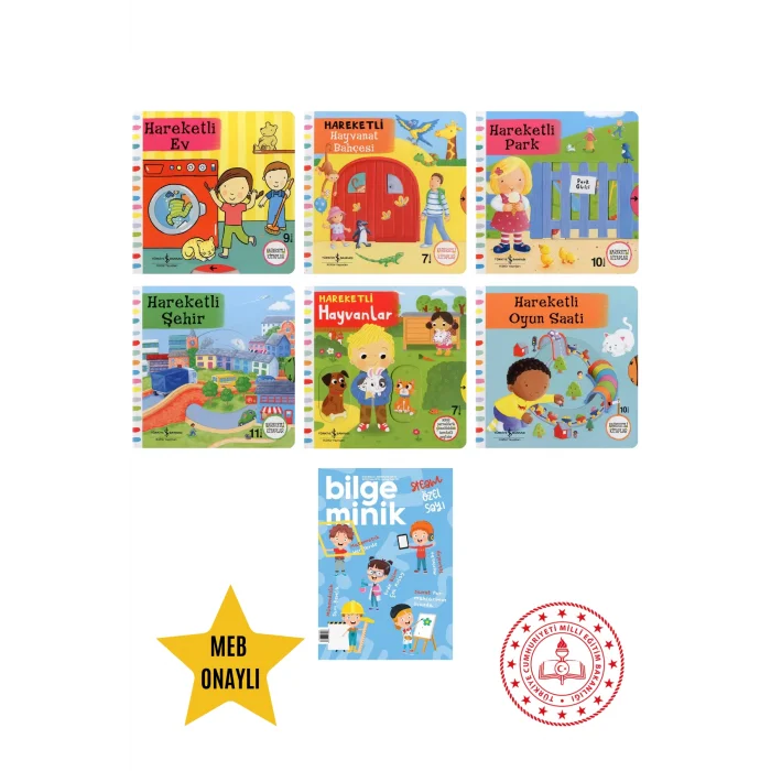 Hareketli Ev - Hareketli Hayvanat Bahçesi - Hareketli Hayvanlar - Eğitici Hareketli Kitap Set