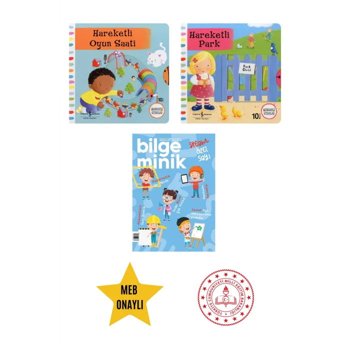 Hareketli Oyun Saati - Hareketli Park - Eğitici Hareketli Kitap Set