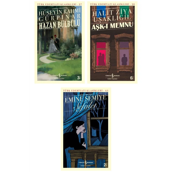 Hazan Bülbülü (günümüz Türkçesiyle) + Aşk-ı Memnu (günümüz Türkçesiyle) + Sefalet- 3 Kitap Set