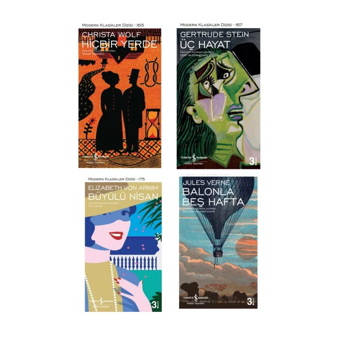 Hiçbir Yerde + Üç Hayat + Büyülü Nisan + Balonla Beş Hafta- 4 Kitap Set - Iş Bankası Özel Set