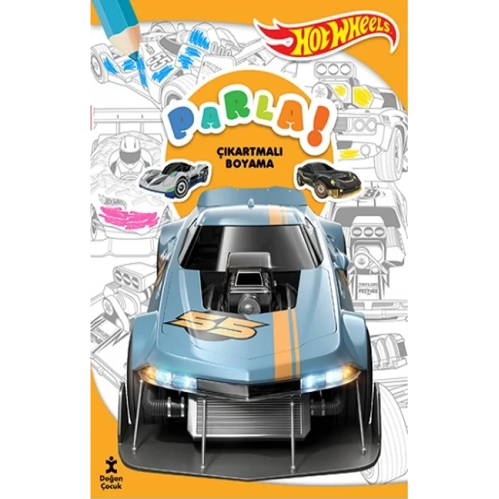 Hot Wheels Parla Çıkartmalı Boyama Kitabı