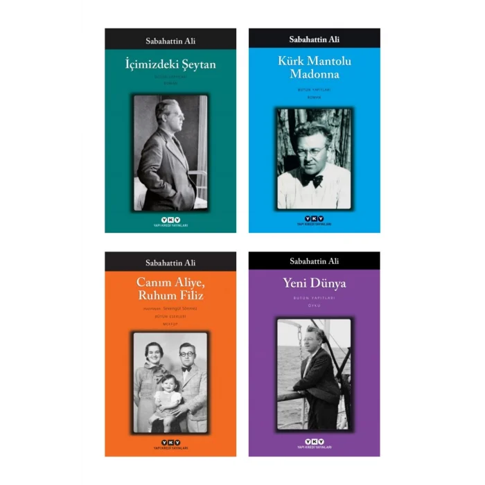 Içimizdeki Şeytan + Kürk Mantolu Madonna + Canım Aliye Ruhum Filiz + Yeni Dünya- 4 Kitap Set