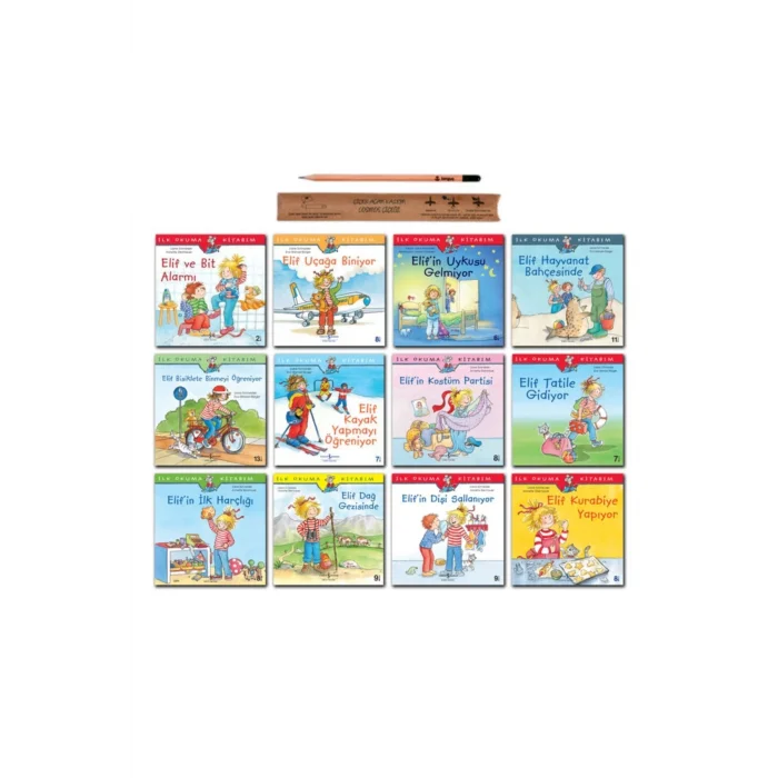 Ilk Okuma Kitabım Elif Serisi 12 Kitaplık Set Iş Bankası (1. Sınıflar Için Uygundur)