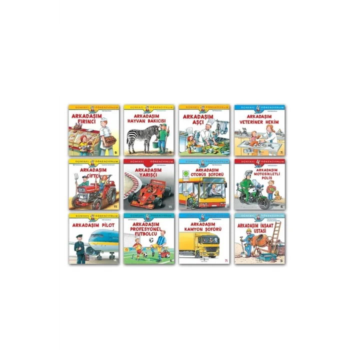 Ilk Okuma Kitaplarım Dünyayı Öğreniyorum Meslekler 12 Kitap Set