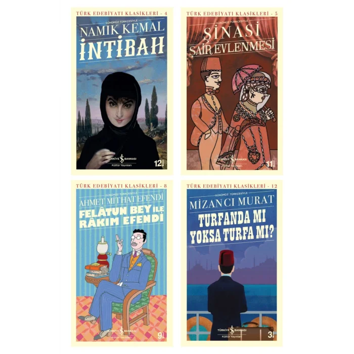 Intibah + Şair Evlenmesi (günümüz Türkçesiyle) + Turfanda Mı Yoksa Turfa Mı ?- 4 Kitap Set - Iş Bank