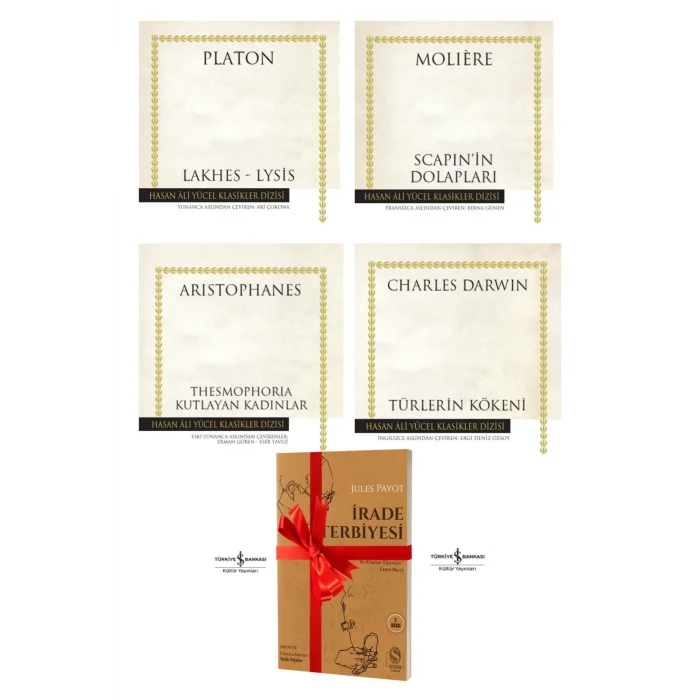 Irade Terbiyesi - Türlerin Kökeni - Scapin Dolapları - Lakhes-lysis - 5 Kitap Set