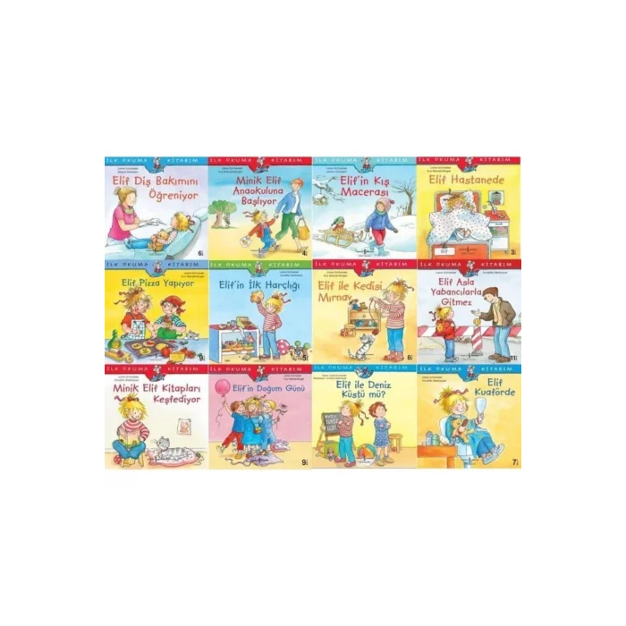 Iş Kültür Yayınları Ilk Okuma Kitaplarım Elif Serisi 12 Kitaplık Set