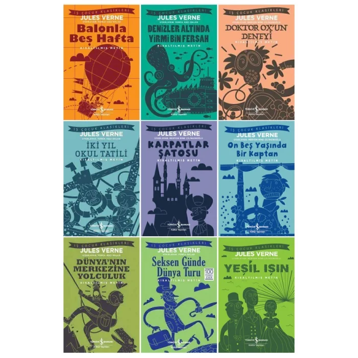 Jules Verne Çocuk Klasikleri 9 Kitap Set