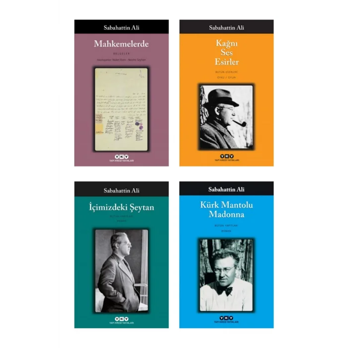 Kağnı Ses Esirler + Mahkemelerde (belgeler) + Içimizdeki Şeytan + Kürk Mantolu Madonna- 4 Kitap Set