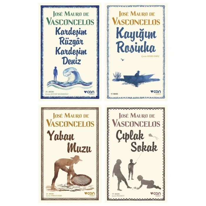 Kardeşim Rüzgar, Kardeşim Deniz + Kayığım Rosinha + Yaban Muzu + Çıplak Sokak- 4 Kitap Set