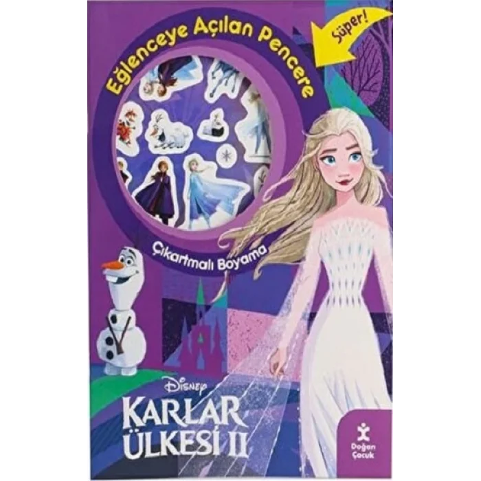 Karlar Ülkesi 2 Eğlenceye Açılan Pencere Çıkartmalı Boyama Kitabı