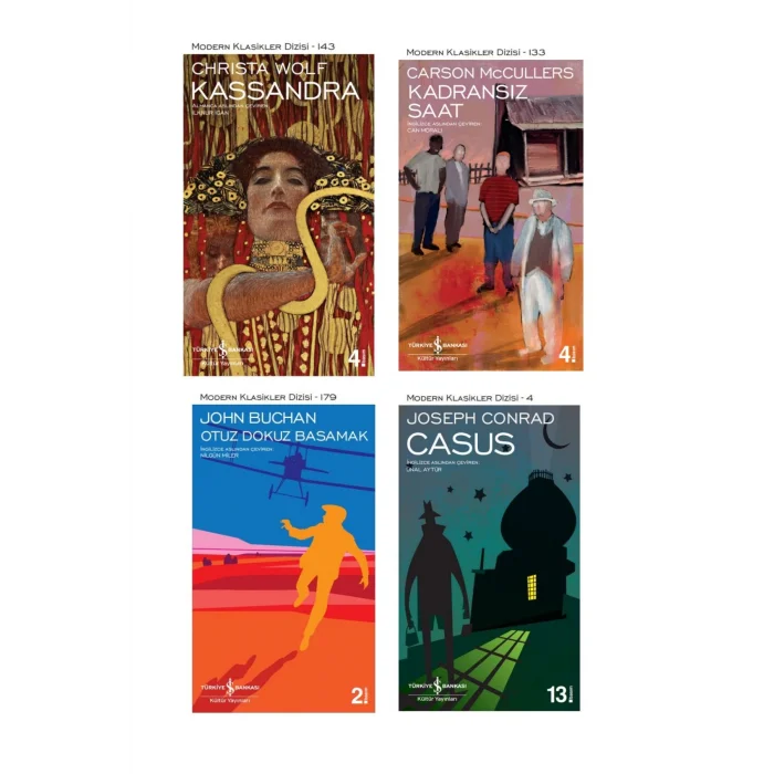 Kassandra + Kadransız Saat + Otuz Dokuz Basamak + Casus- 4 Kitap Set - Iş Bankası Özel Set Kassandra