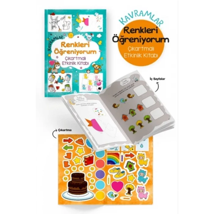 Kavramlar – Renkleri Öğreniyorum – Çıkartmalı Etkinlik Kitabı