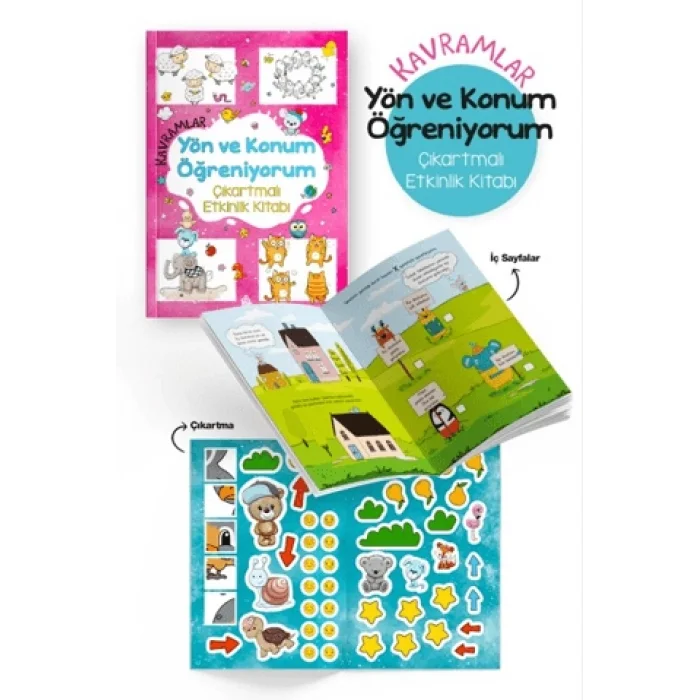 Kavramlar – Yön ve Konum Öğreniyorum – Çıkartmalı Etkinlik Kitabı