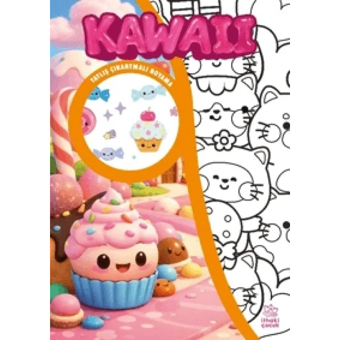 Kawaii ;Çıkartmalı Boyama Kitabı