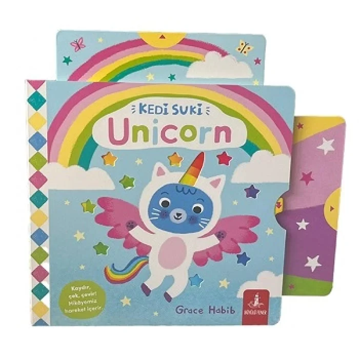 Kedi Suki Unicorn (Hareketli Karton Kitap)