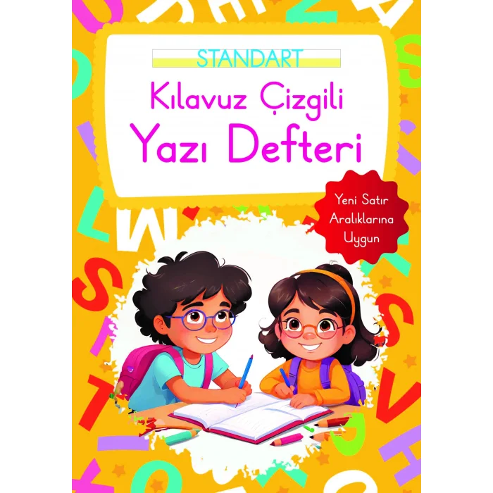 Kılavuz Çizgili Yazı Defteri Büyük Boy - Turuncu