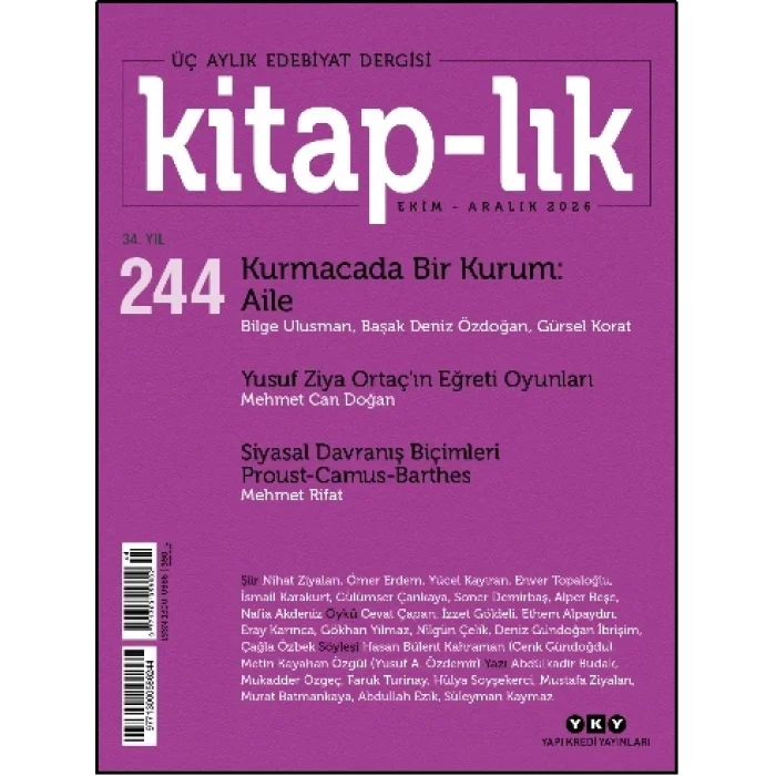 Kitap-lık 244 - Ekim - Aralık 2026