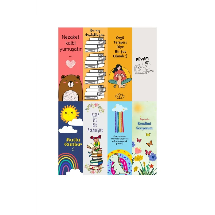 Kitap Severler İçin Hediyelik Kitap Ayracı 8 adet!
