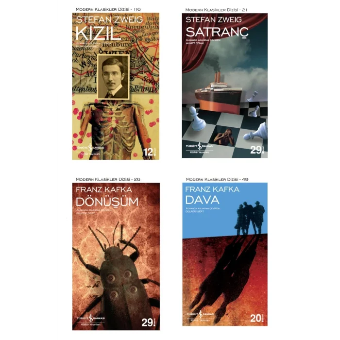 Kızıl + Dava + Dönüşüm + Satranç- 4 Kitap Set - Iş Bankası Özel Set Kızıl Kitabı