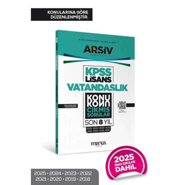 KPSS Lisans Vatandaşlık Konu Konu Çıkmış Sorular Son 8 Yıl Çıkmış Sorular (2025 Dahil)