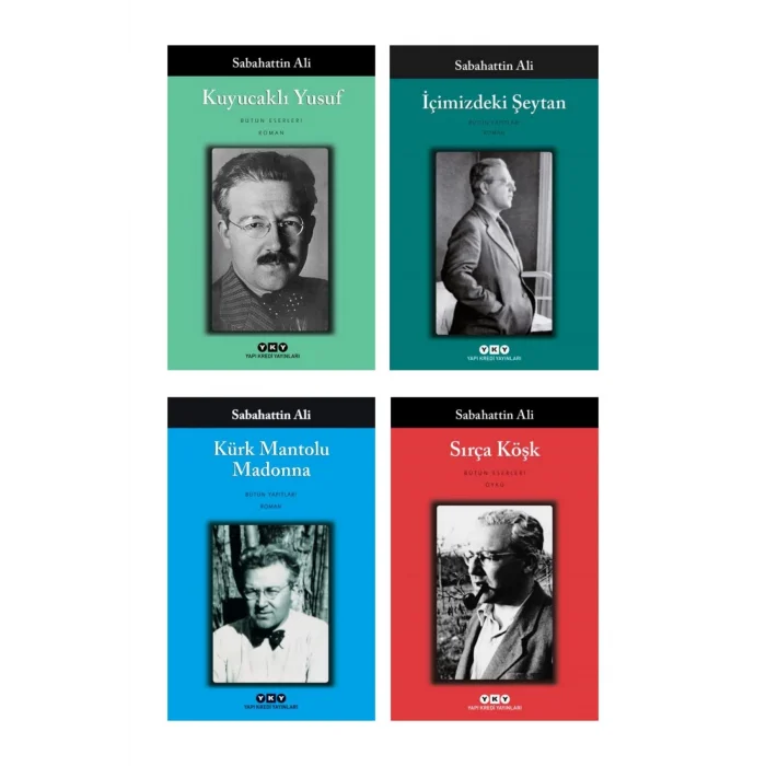 Kürk Mantolu Madonna + Kuyucaklı Yusuf + Içimizdeki Şeytan + Sırça Köşk- 4 Kitap Set