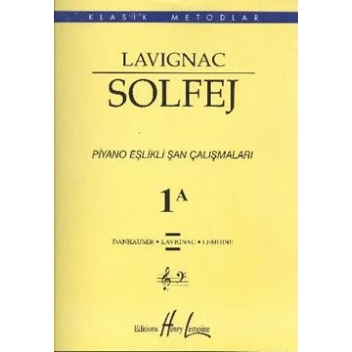 Lavignac Solfej 1A Piyano Eşlikli Şan Çalışmaları (Büyük Boy)