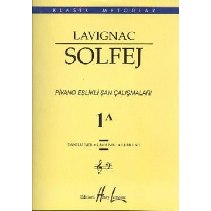 Lavignac Solfej 1A Piyano Eşlikli Şan Çalışmaları (Büyük Boy)