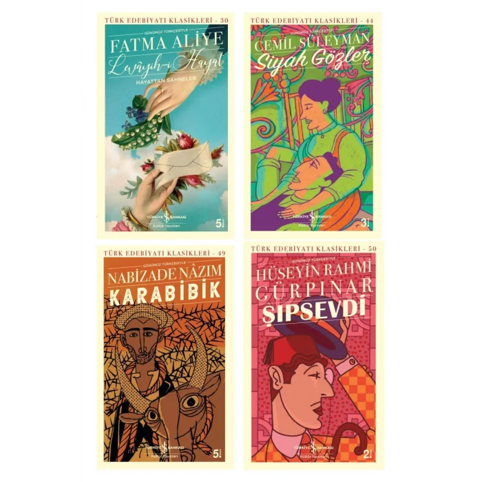 Levayih-i Hayat + Siyah Gözler + Şıpsevdi + Karabibik (günümüz Türkçesiyle)- 4 Kitap Set - Iş Bankas