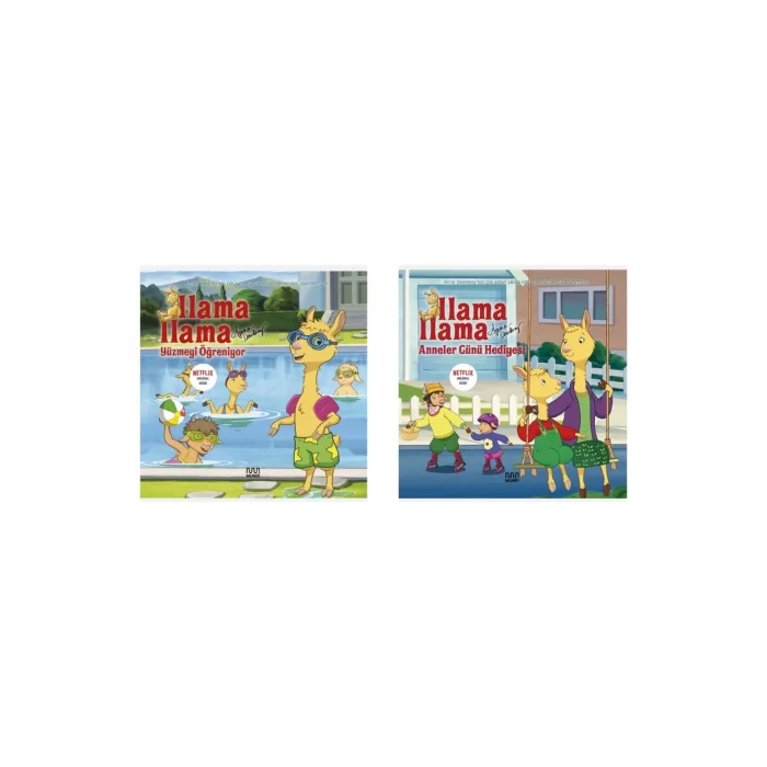 Llama Llama Yüzmeyi Öğreniyor + Llama Llama Anneler Günü Hediyesi- 2 Kitap Set - Iş Bankası Özel Set