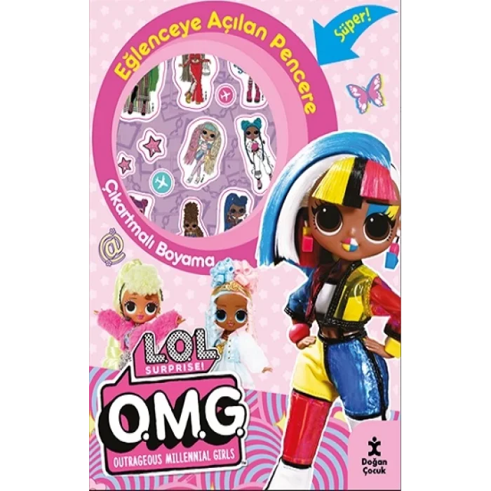 LOL Surprise Eğlenceye Açılan Pencere Çıkartmalı Boyama Kitabı