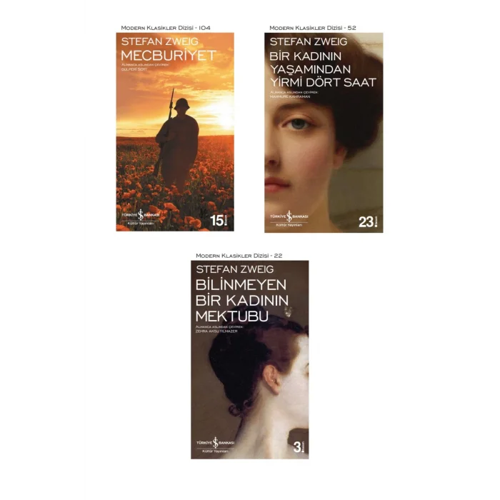 Mecburiyet + Bilinmeyen Bir Kadının Mektubu + Bir Kadının Yaşamından Yirmi Dört Saat- 3 Kitap Set