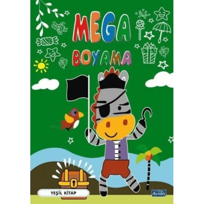 Mega Boyama - Yeşil Kitap