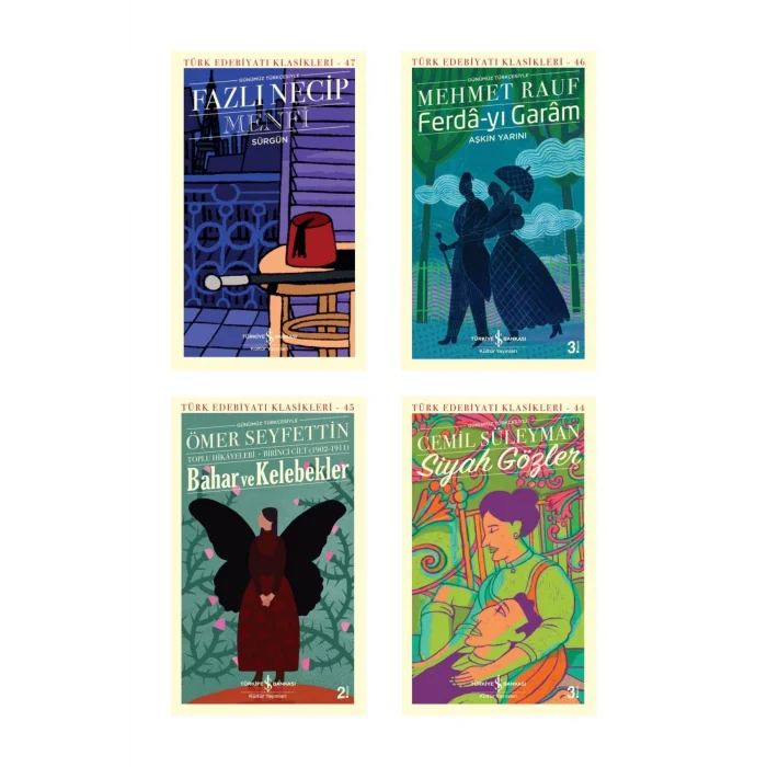 Menfi - Sürgün + Ferda-yı Garam + Bahar Ve Kelebekler + Siyah Gözler- 4 Kitap Set