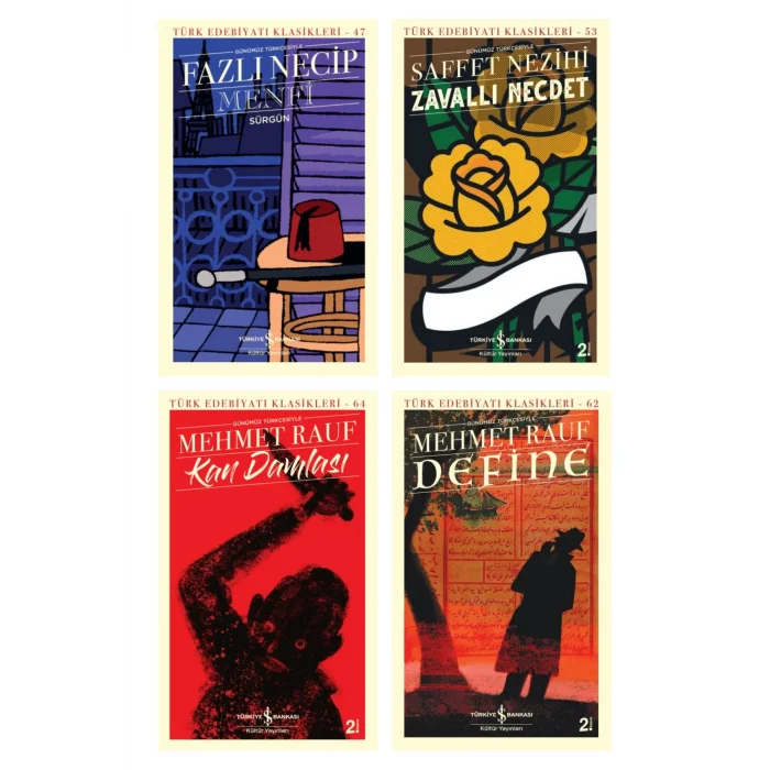 Menfi - Sürgün + Zavallı Çocuk + Kan Damlası + Define- 4 Kitap Set