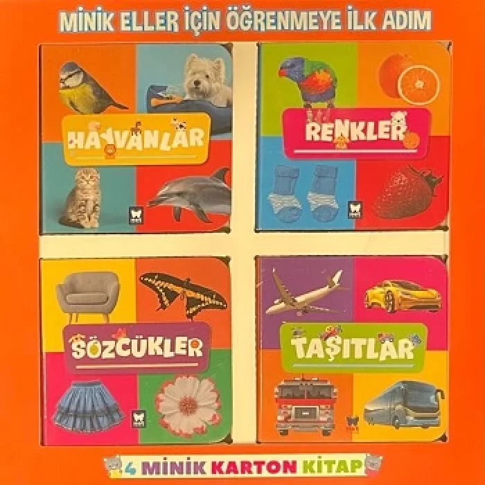 Minik Eller İçin Öğrenmeye İlk Adım 4 Minik Karton Kitap