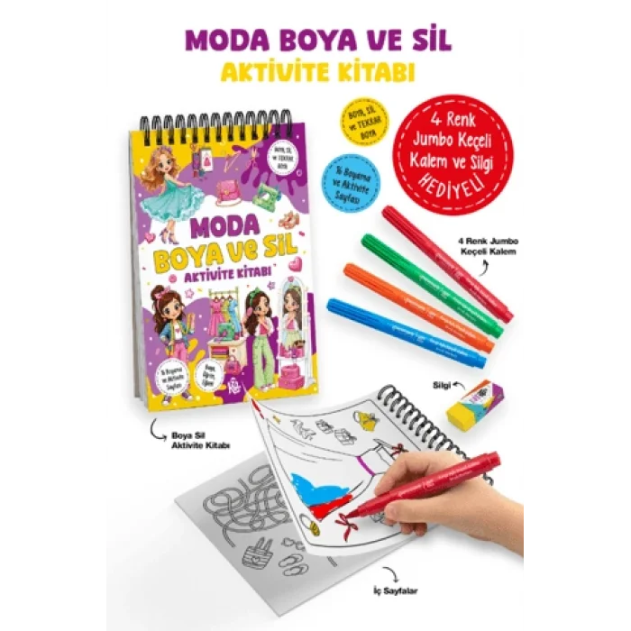 Moda – Boya ve Sil Aktivite Kitabı