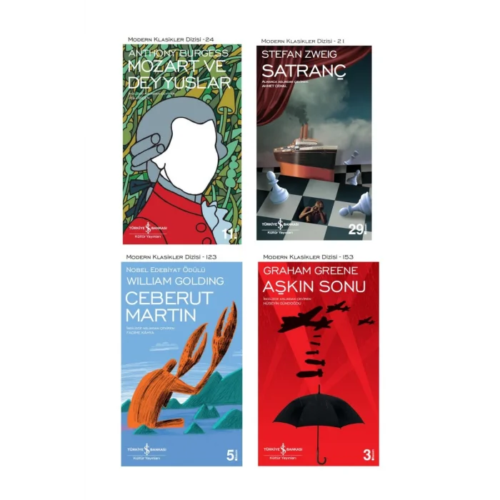 Mozart Ve Deyyuslar + Satranç + Ceberut Martin + Aşkın Sonu- 4 Kitap Set - Iş Bankası Özel Set