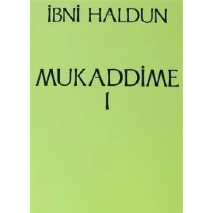 Mukaddime Cilt: 1