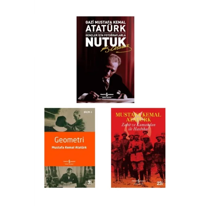 Nutuk - Geometri - Zabit Ve Kumandan Ile Hasbihal (atatürkün Yazdığı 3 Kitap Set )