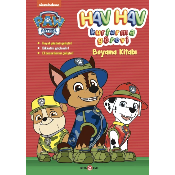 Paw Patrol Hav Hav Kurtarma Görevi Boyama Kitabı