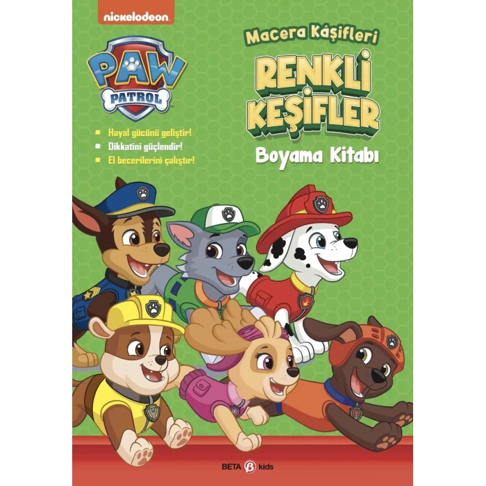 Paw Patrol Macera Kaşifleri Renkli Keşifler Boyama Kitabı