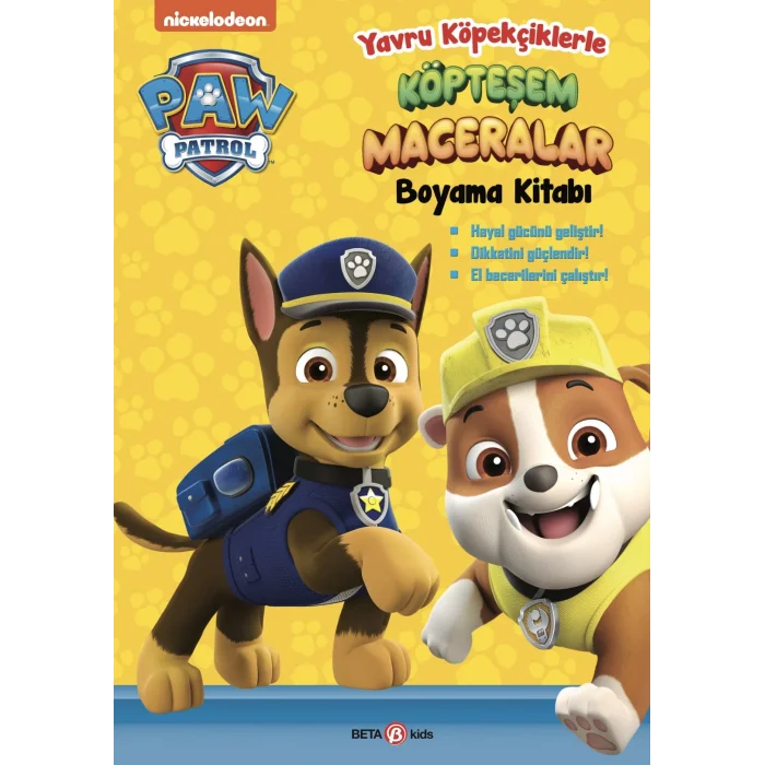Paw Patrol Yavru Köpekçiklerle Köpteşem Maceralar Boyama Kitabı
