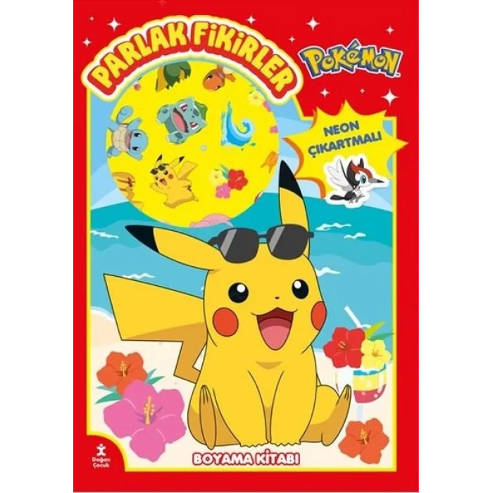 Pokemon - Parlak Fikirler Neon Çıkartmalı Boyama Kitabı
