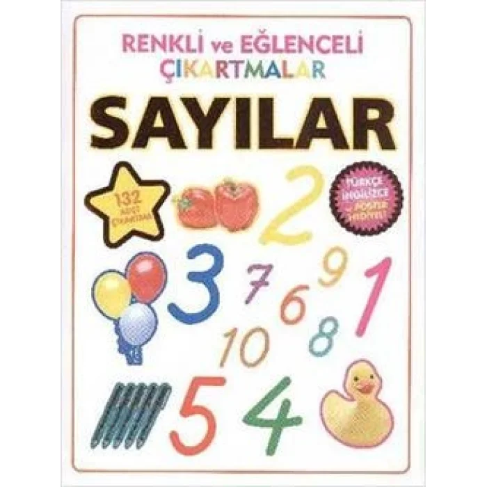 Renkli ve Eğlenceli Çıkartmalar - Sayılar (Numbers)