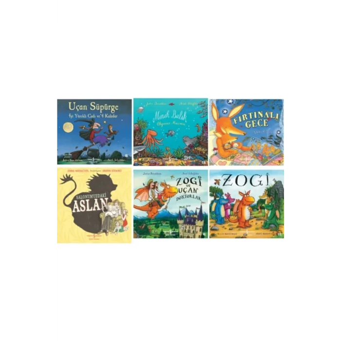 Resimli Hikaye Kitapları 6 Kitap Set - Uçan Süpürge - Minik Balık - Fırtınalı Gece