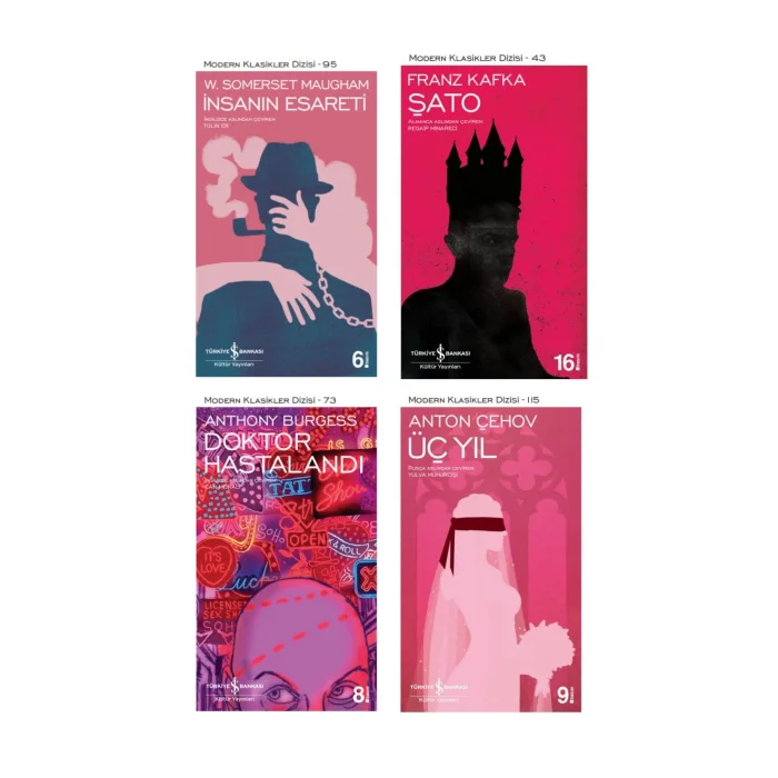 Şato + Insanın Esareti + Üç Yıl + Doktor Hastalandı- 4 Kitap Set - Iş Bankası Özel Set Şato Kitabı