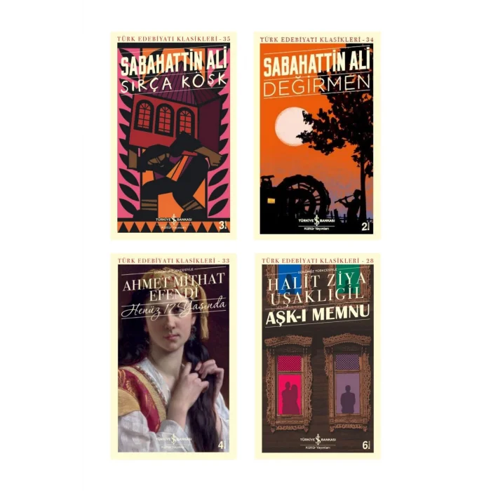 Sırça Köşk + Henüz 17 Yaşında + Değirmen + Aşk-ı Memnu (günümüz Türkçesiyle)- 4 Kitap Set